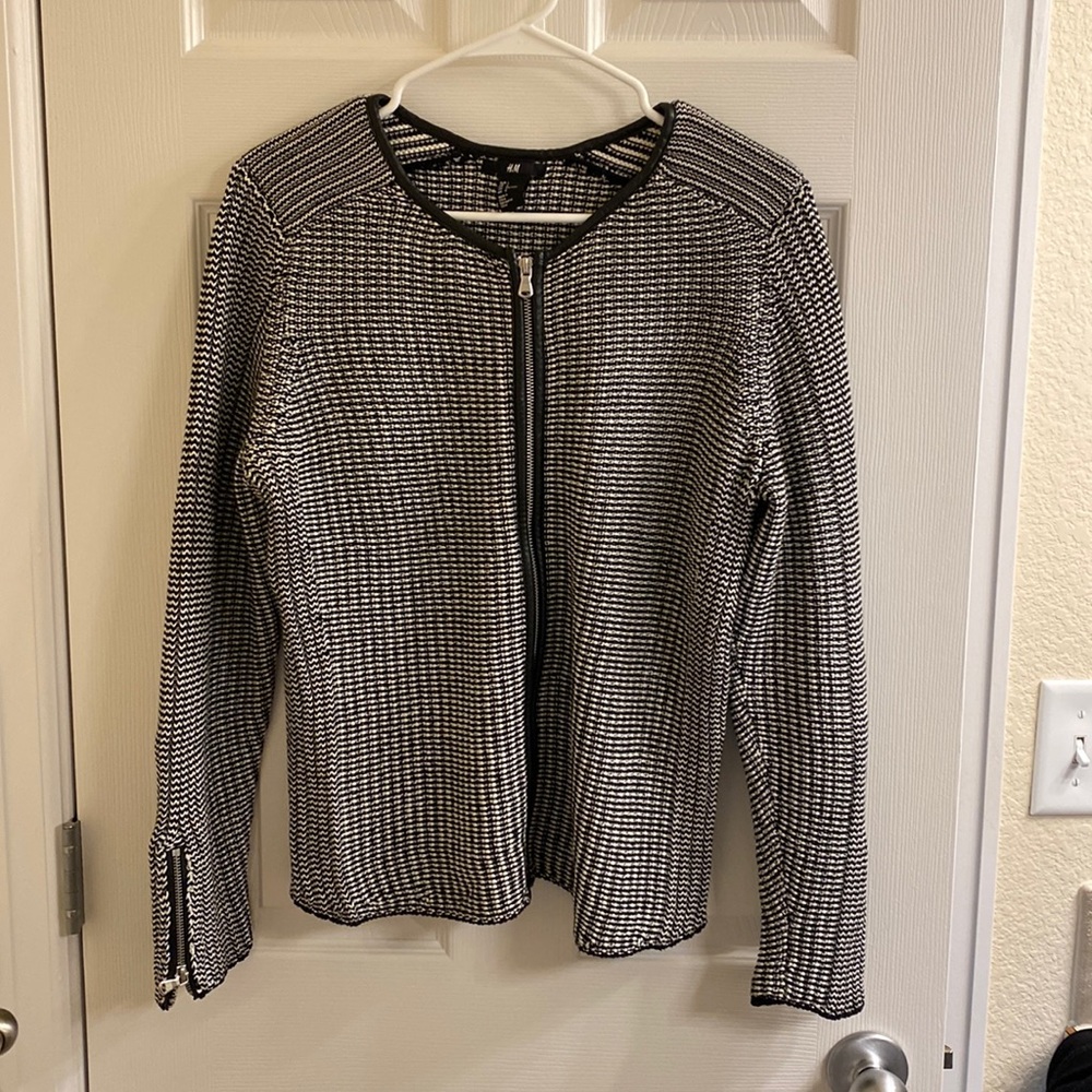 H&M zip front sweater